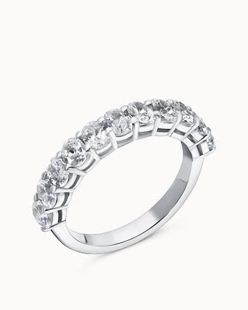 Alliansring Lovisa Ovale Lab-dyrkete Diamanter 950 Platina