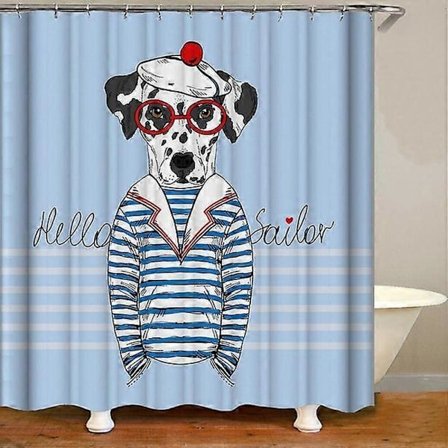Hund Polyester Duschdraperi Selfie Personlighet 3D Tyg Duschdraperi Heminredning