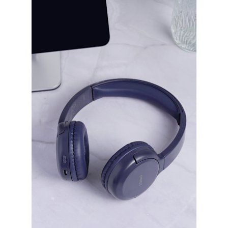 BT210 Bluetooth headphones, mic, foldable, blue