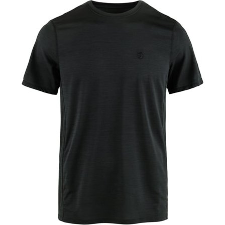 Fjällräven Herr's Abisko Lite Short Sleeve in Black | Size: Small, Polyester