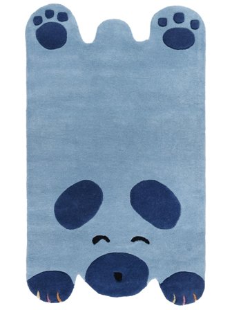 Animale Tappeto Bambini Piccolo Bo Dog - Blu/Blu Scuro 95X160 Lana