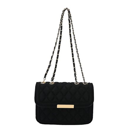 Crossbody-väska, trendig designer mini axelväska, telefonplånboksväska för kvinnor svart