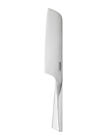 Trigono Santoku Knife L 32.5 Cm Silver Stelton