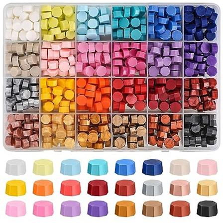 Voksforseglingssett, 600 stk metallvoksforseglingsperler, forsegling voksgranuler for voksforseglingstempler, håndverk for M