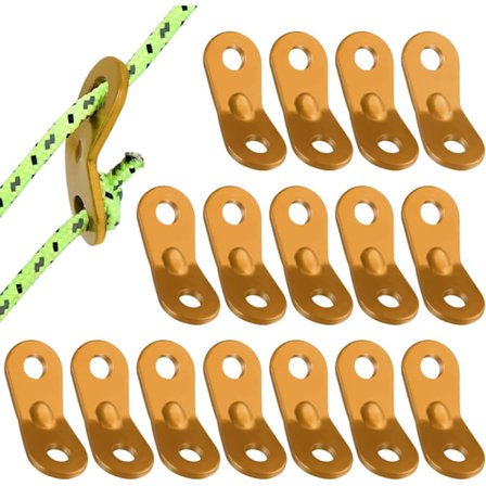 16 stk. aluminiums telt barduner, justerbar bardunstrammer, bardunstrammer til camping, vandring, rygsækrejser, picnic, udendørs teltudstyr