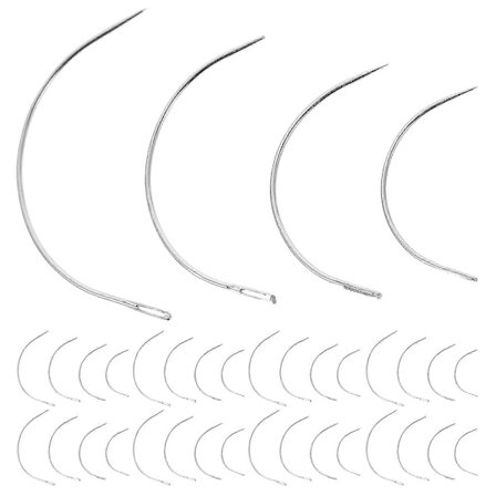 48 kpl kudottuja mattoja kutomaneula kaareva nahkaneula ompeluneulat sashikoneulat kaarevat neulat