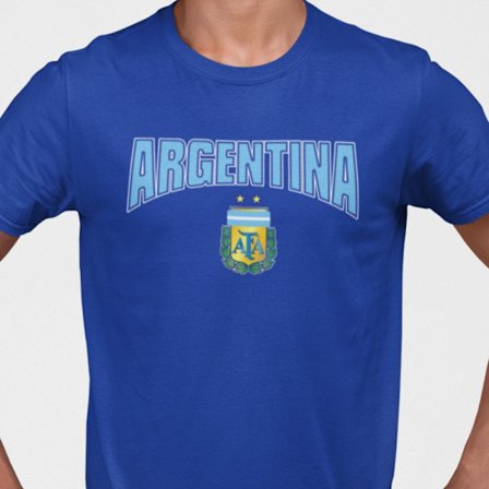 Argentina T-shirt Marinblå fotboll design Navy