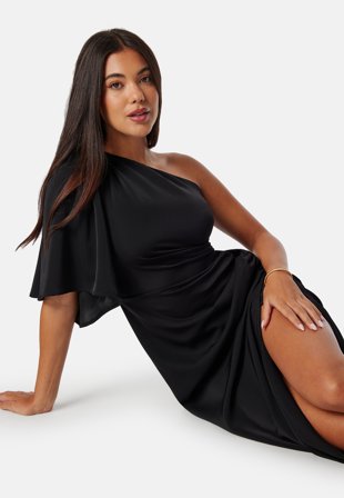 Bubbleroom Occasion Ruched One Shoulder Midi Dress Klær