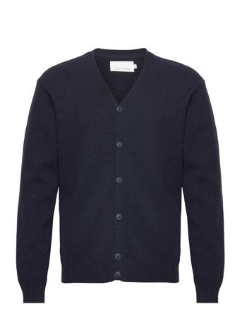 Cfkarl Lambswool Cardigan Strikkegenser Cardigan Marineblå Casual Friday*Betinget Tilbud