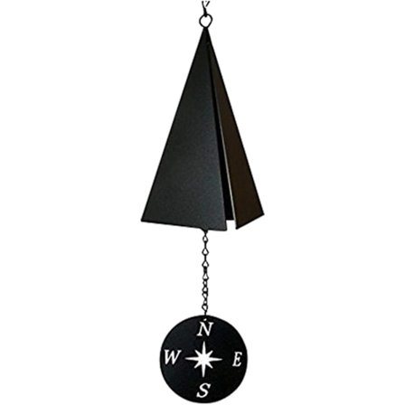 3-Tone vindklokkespill med kompassrose — Unik vindklokkespiller for utendørs — Dør, veranda, hagedekorasjoner, hagepynt