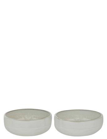 Sand Grain Bowl Large, 2-Pack Home Tableware Bowls & Serving Dishes Serving Bowls Cream Mette Ditmer