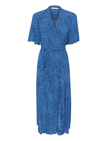 Eishagz P Ss Wrap Dress Blue Gestuz