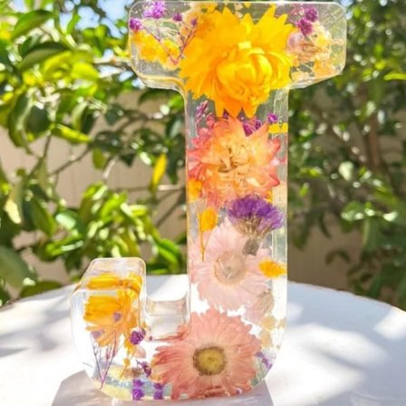 Blommig Hartsnattlampa Blommig Bokstav Hartsnattlampa Heminredning Kreativ Gåva