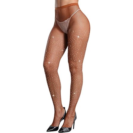 Strømpebukser for kvinner med glitter og steiner