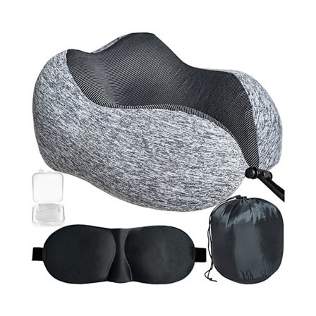 Rese-Kit 3-i-1 med Memory foam - Nackkudde & Sovmask