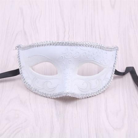 Maskerade masker til par venetiansk kvinde blonder mænd PP Cosplay White ONESIZE