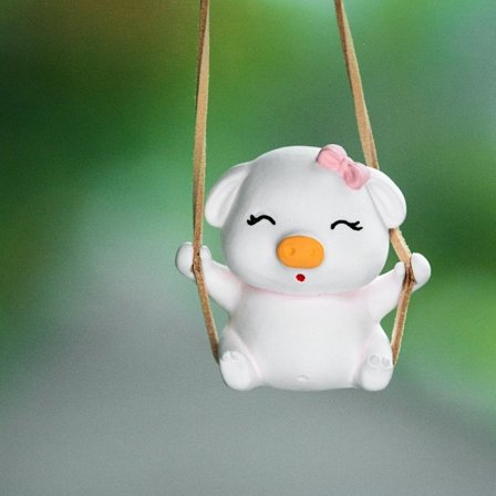 Söt liten gris hängande prydnad för bilbackspegel