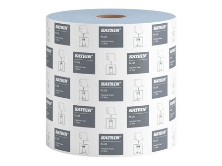 KATRIN Industritorkrulle Plus L2 2-lagers, 930ark, 260 mm, blå - Lyreco - Städ och hygien - Toalettpapper och torkpapper - Industritork