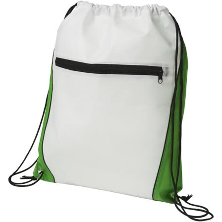 Bullet Contrast Non Woven Ryggsäck Med Dragsko One Size Vit/gr