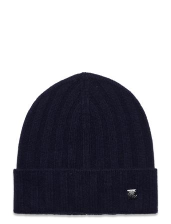 Hat Cashmere Hat W Metal Logo Accessories Headwear Beanies Navy Eton