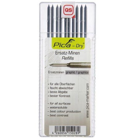 Pica 16706-0201 Reservstift 10-pack, Grafit, Märka & markera