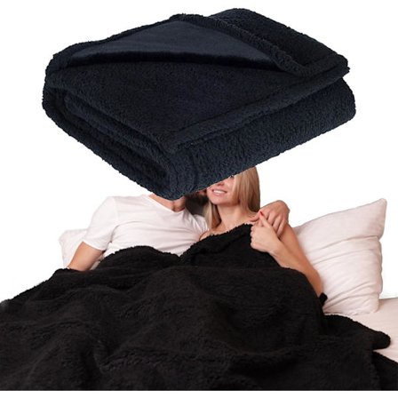 Db Loveblanket - Vandtæt tæppe Kærlighedstæpper til par Vandtæt stænktæppe til seng Intimitet (Sort 40 * 57in)