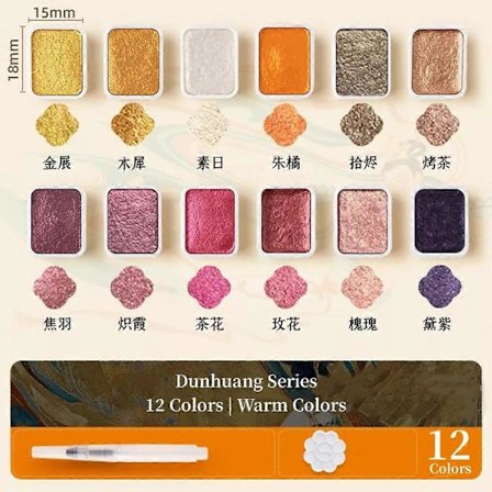 Skiftende Akvarellmalesett, Forestey Farge Glitter Akvarellmaling_Super Gave