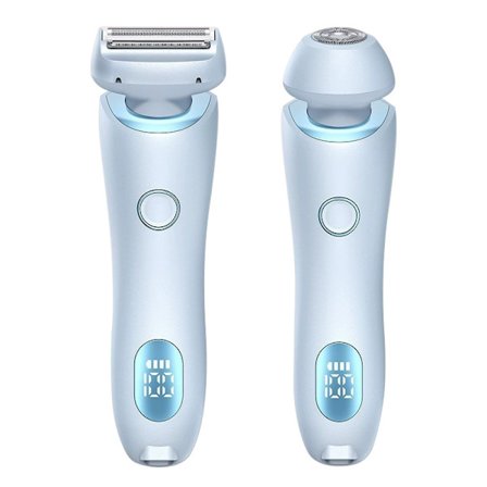 2-i-1 Bikini Trimmer Elektrisk Barbermaskine til Kvinder, Silkeblød Hårfjerning Pro til Barbering af Ben, Arme, Armhuler og Ansigte