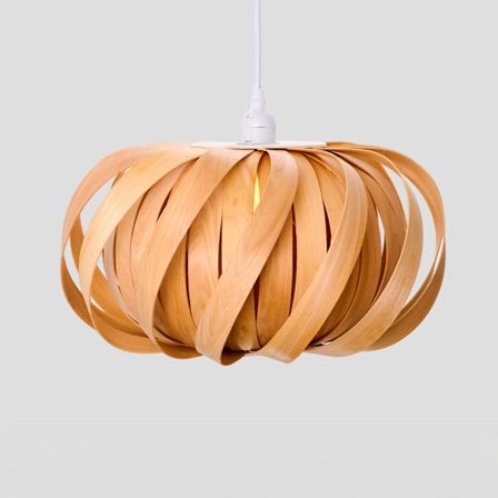 Træpendellampe, 40x20cm, Moderne Design