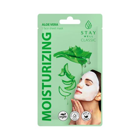 STAY WELL Mask Classic Sheet - ALOE Moisturizing 22g - Maschera Idratante viso