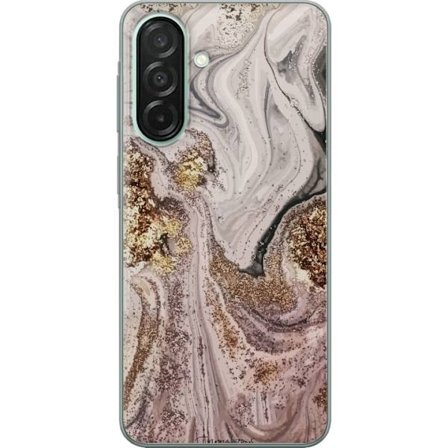 Kompatibelt Mobildeksel til Samsung Galaxy A26 Beige guldmarmor luksuriøs design med myke linjer og metallisk glans inspirert av elegant interiørstil