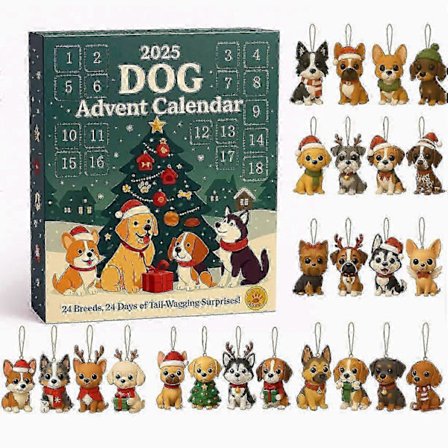 Hunde Adventskalender 2025 Julehundleker 24 Sett Jule Nedtellingskalender Gave 2025 (FMY)