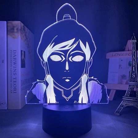 3D Nattelys for Gutter og Jenter Korra Avatar Den Siste Luftbender for Hjemmedekor Bursdagsgave Led Nattelys Avatar Romdekor Lys Korra Lampe Led Nig