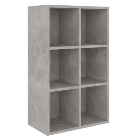 Vidaxl Bokhylla/skänk Betonggrå 66x30x97,8 Cm Konstruerat Trä Grå
