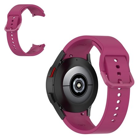 20 mm klockarmband i silikon med färgat spänne för Samsung Watch - Vinröd
