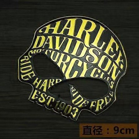 Aluminium Dødningehoved Klistermærker til Harley Davidson Sportster - Motorcykel Logo Dekorativt Tilbehør