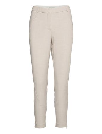 Angelie Zip 396 Byxa Med Raka Ben Beige FIVEUNITS