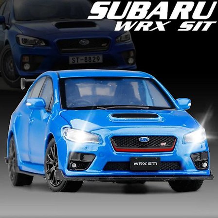 1/32 Subaru Sti Leluauton malli Jkm Diecast Alloy Racing malli Valo Ovet avattavat Koulutuskokoelma Lahja pojalle Lapselle