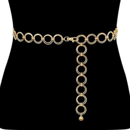 Metal Chain Belt Luxury Alloy Waistband GOLD - spot-ale