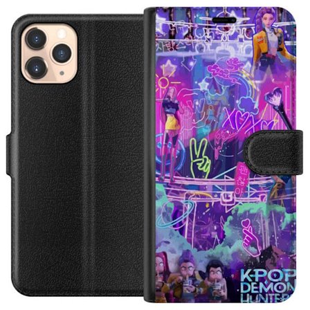Yhteensopiva Lompakkokotelo Apple iPhone 11 Pro Kpop Demon Hunters Neon City Lights Purple Glow Idol Energy Vibes