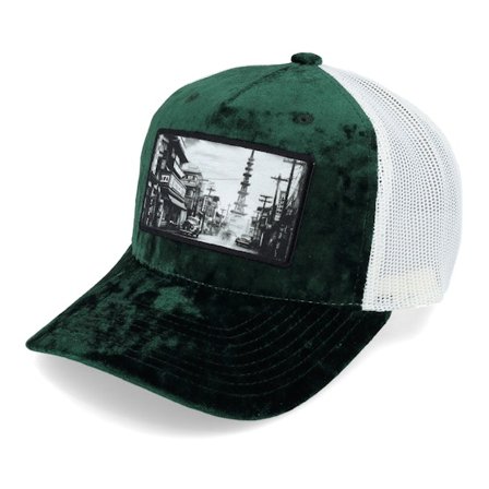 Public Domain - Verde trucker Cappellino - Japan Green /Ivory Velvet Trucker @ Hatstore