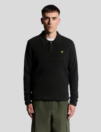 Lyle & Scott Lambswool Blend Rugby Jumper - Grey - M