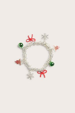 Kappahl | Armband med julberlocker | Silver