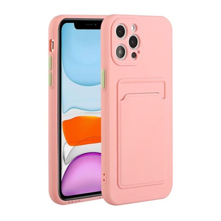 IPhone 12 Pro Max case with a card holder - Pink
