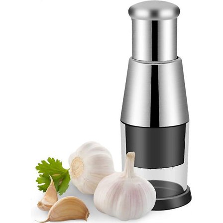 Pressad vitlökshackare, rostfritt stål 304 vitlökspress vitlökstörare