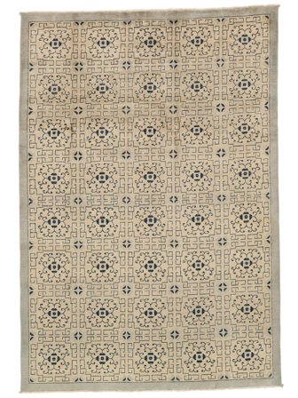 Hand Knotted Kazak Fine Rug 201X293 Wool Orange/Beige