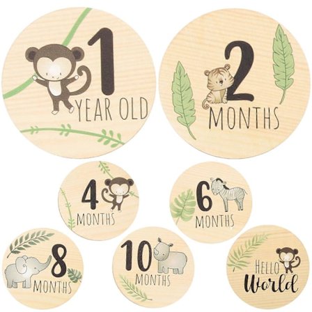 7 kpl Koristeellisia virstanpylväskortteja puisia virstanpylväsmerkkejä kotitalouden virstanpylväskiekkoja