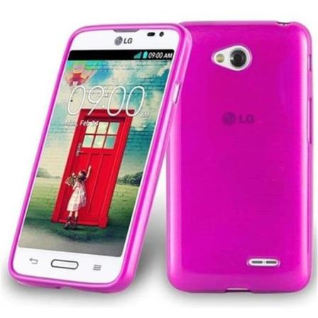 LG L70 (1.SIM) Fodral i HOT PINK från Cadorabo (BORSTAD METAL Design) Ultratunt mjukt silikongel TPU-skydd med anti