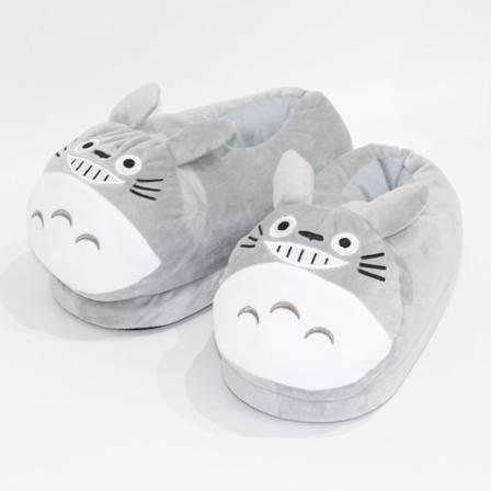 Tofflor för kvinnor och flickor, fluffiga och varma vintertofflor, tecknade tomtestofflor för pojkar och vuxna My Neighbor Totoro