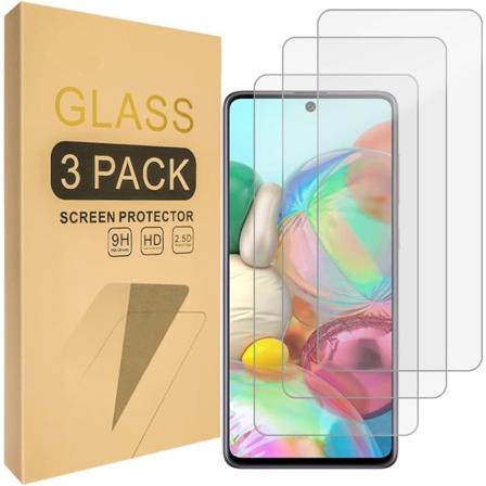 3x Skærmbeskytter i hærdet glas til Samsung Galaxy A71/A72 Transparent one size